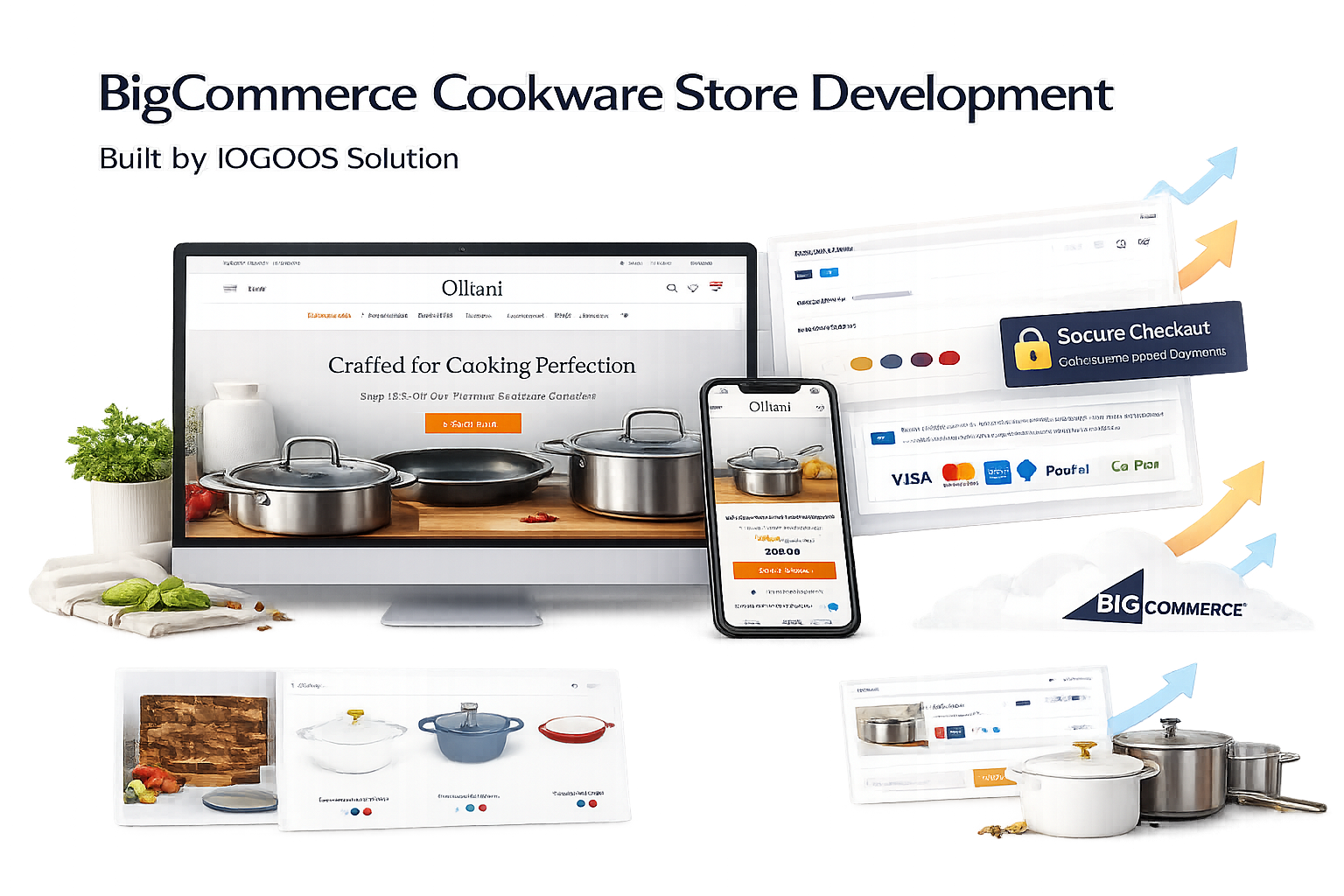 Delivered end-to-end design and BigCommerce development for a premium cookware brand