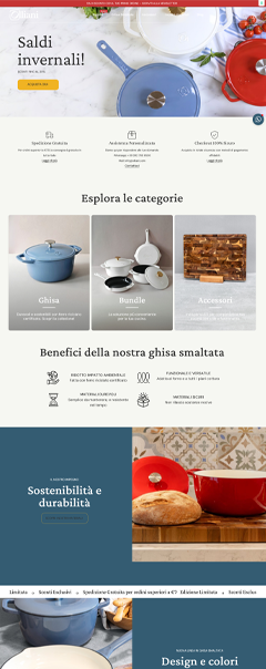 Delivered end-to-end design and BigCommerce development for a premium cookware brand