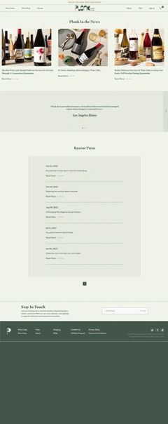 Enterprise eCommerce Platform & Subscription-Driven Growth Partner for Plonk Wine Club